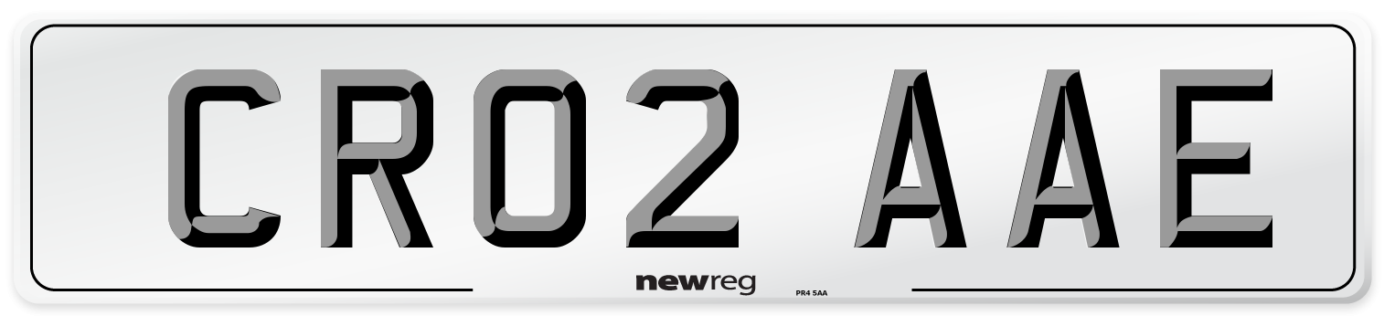 CR02 AAE Number Plate from New Reg